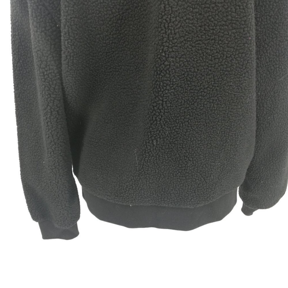 Zyia Active Leopard Flying V Teddy Bear Fleece Jacket Size  L Black Bomber Zip - Picture 13 of 14